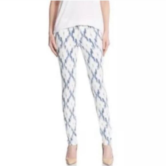 PAIGE Jeans Verdugo Ultra Skinny Jean Alexandria Ikat Blue White Aztec Print 26 - Picture 11 of 15
